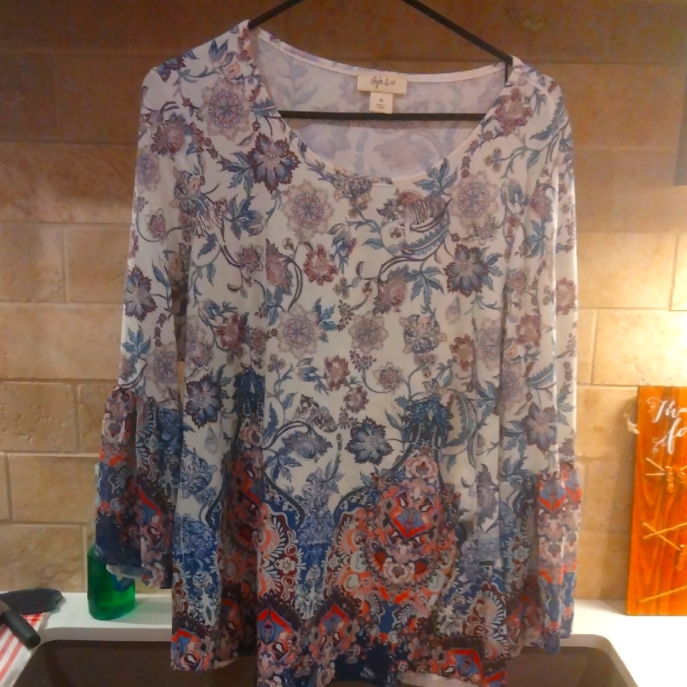 Style & Co. Multicolor Floral Blouse